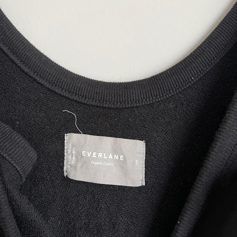 Everlane French Terry Black Jumpsuit - Size Small - Organic Cotton - Picture 7 of 8